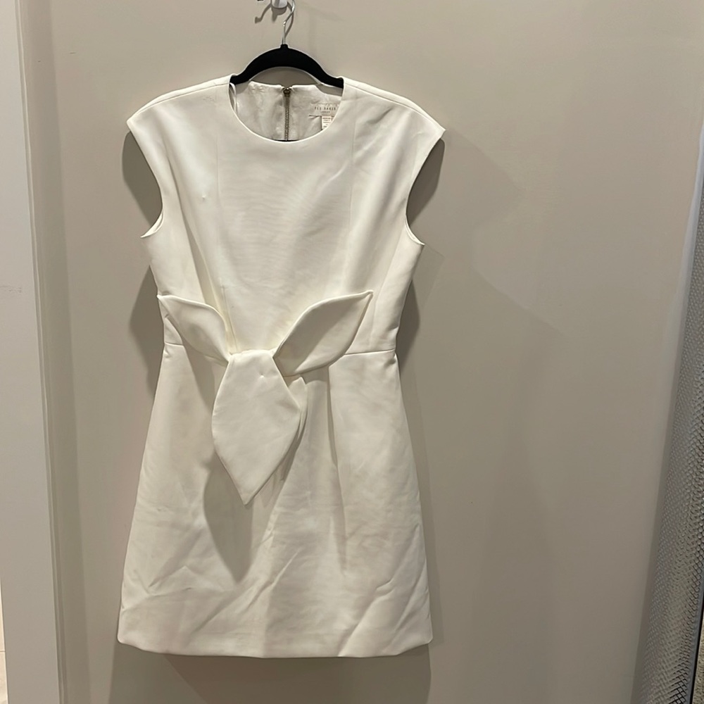 White designer dress